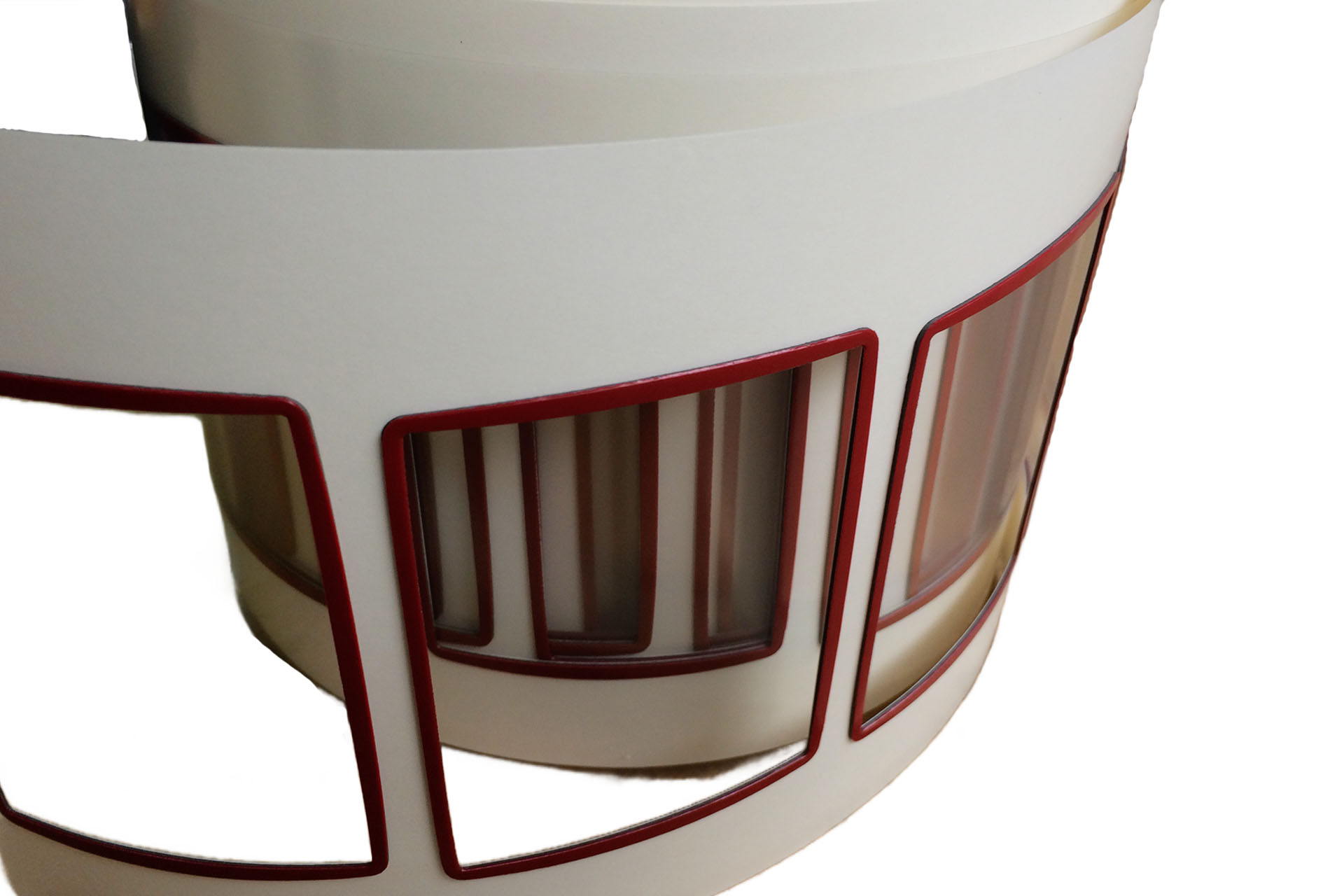 Die-Cut Parts Gasket Foam Adhesive Tape, Red, Double-Sided