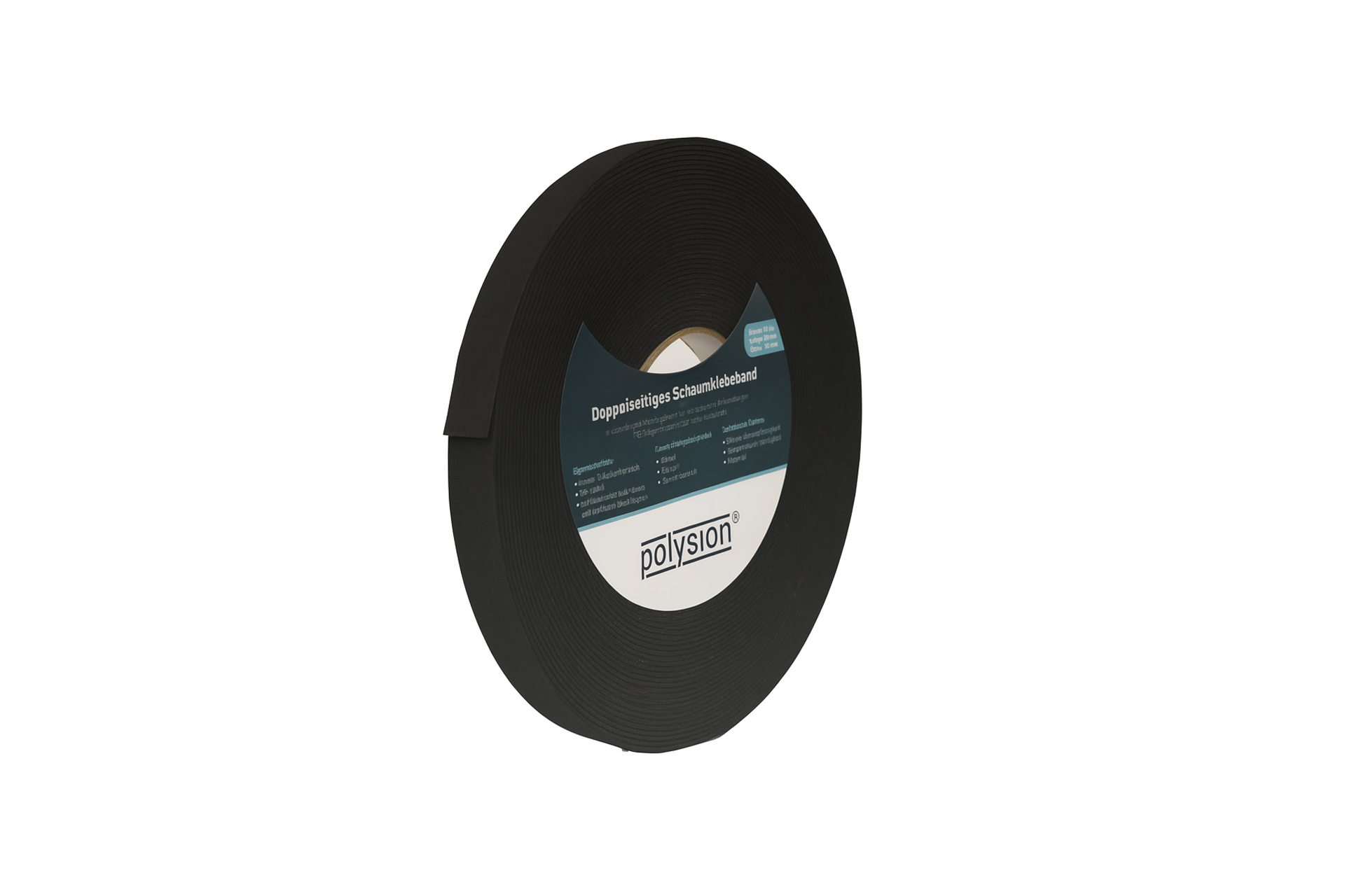 Foam Adhesive Tape, Double-Sided, Black
